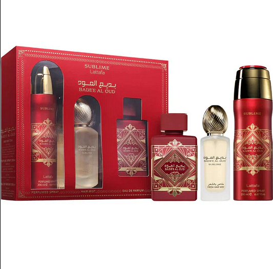 Подаръчен Сет Bade`e al oud Sublime  ( Парфюм + дезодорант + мист за коса)